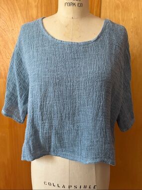 JBL Monica linen blend cropped boxy top one size - m , s etc